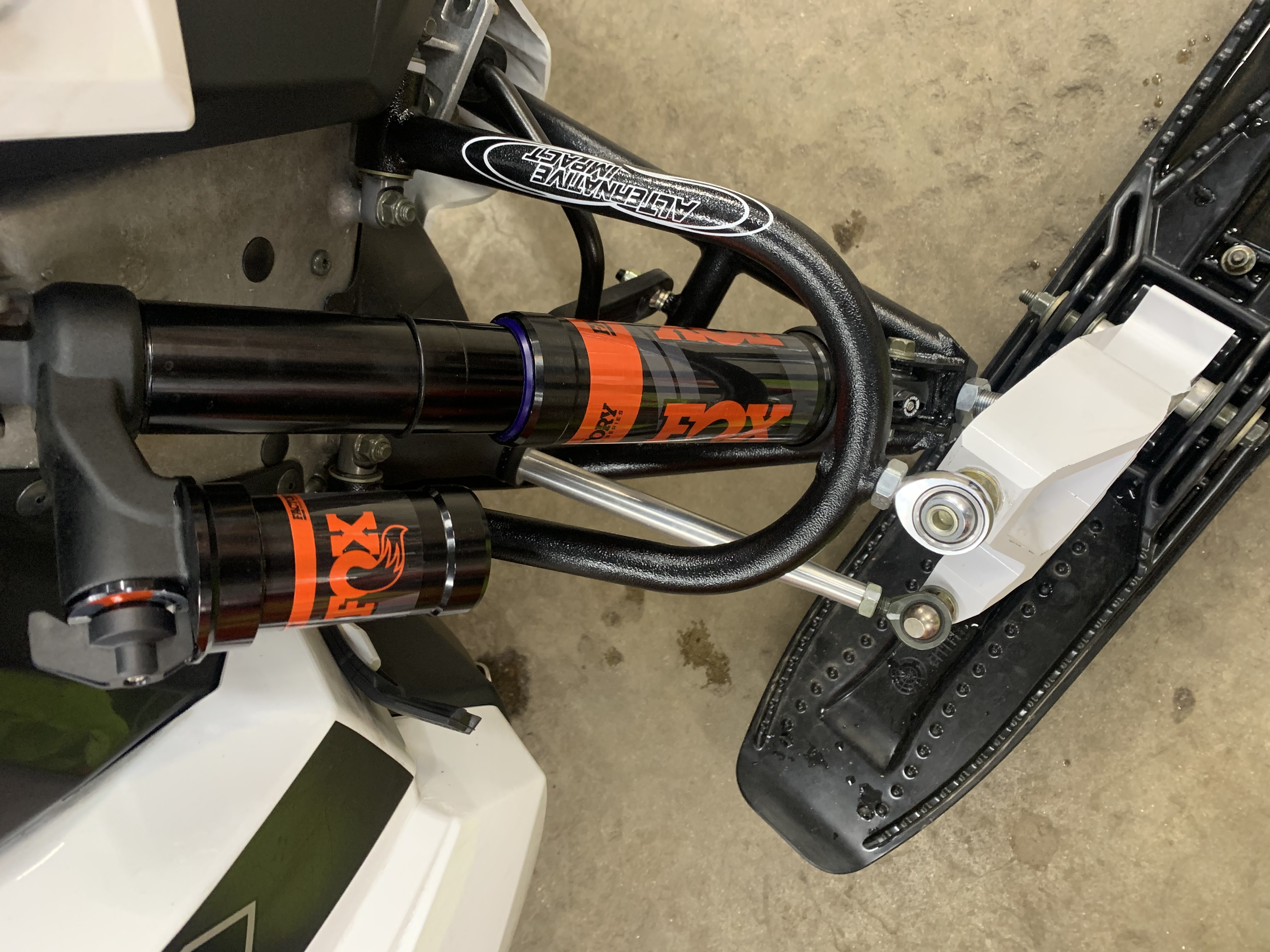 Polaris snowmobile front suspension service detail