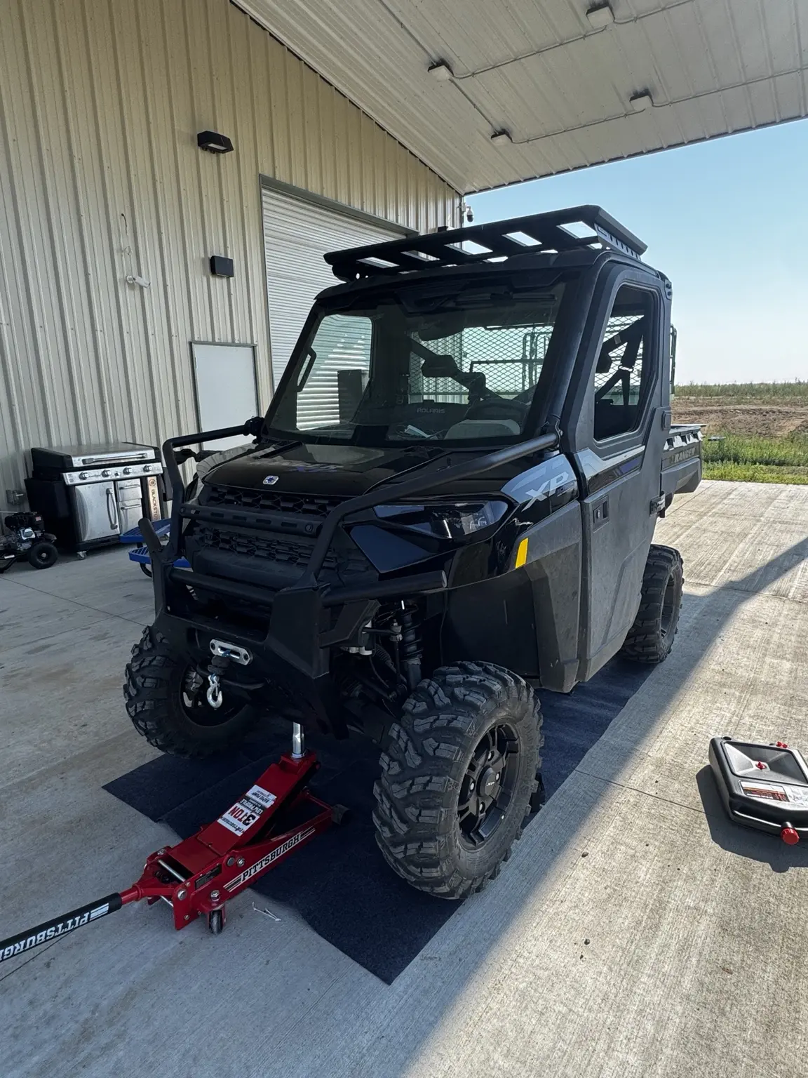Polaris Ranger XP undergoing mobile maintenance and repair service