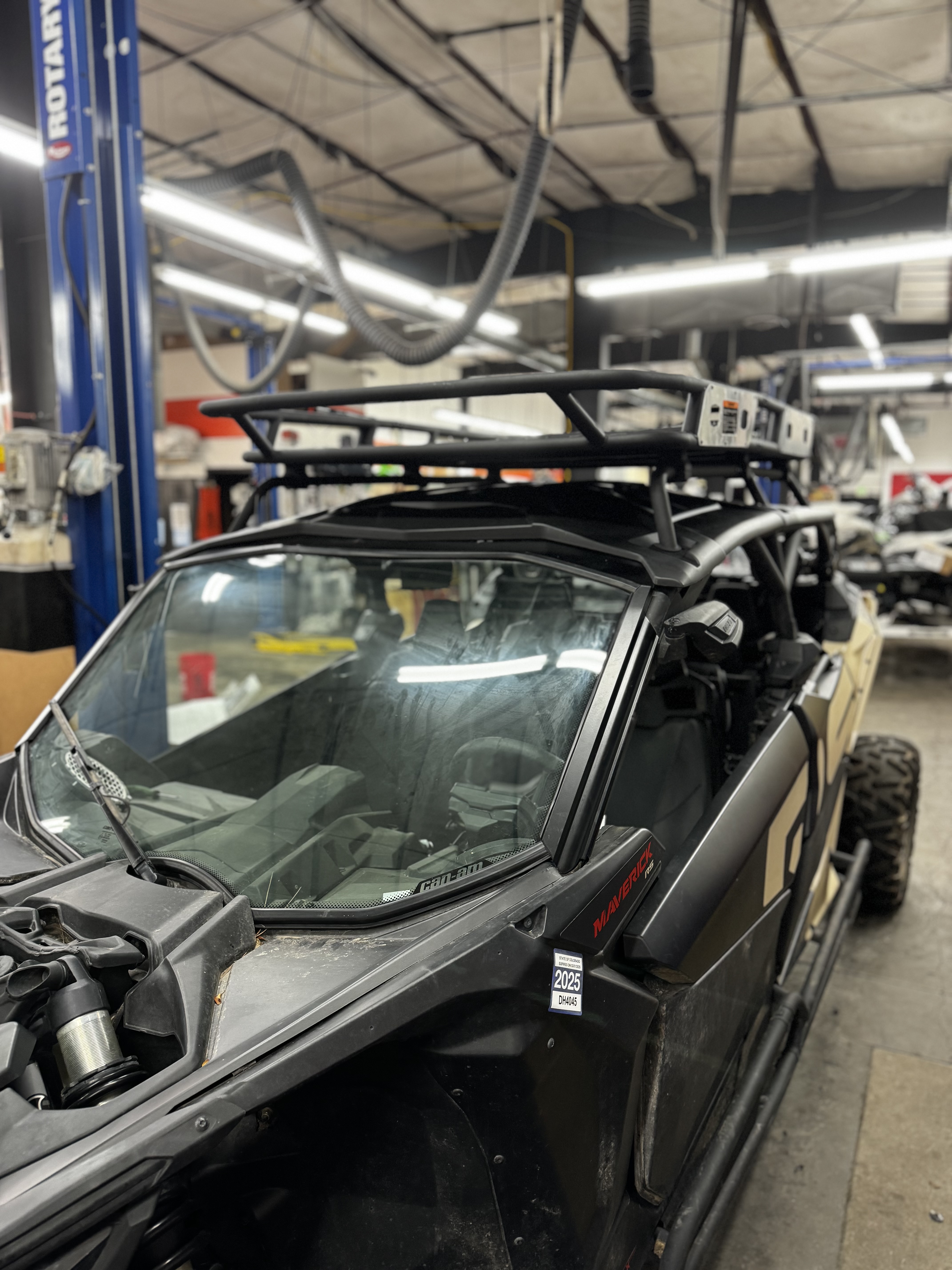 After photo of replaced Can-Am Maverick X3 windshield